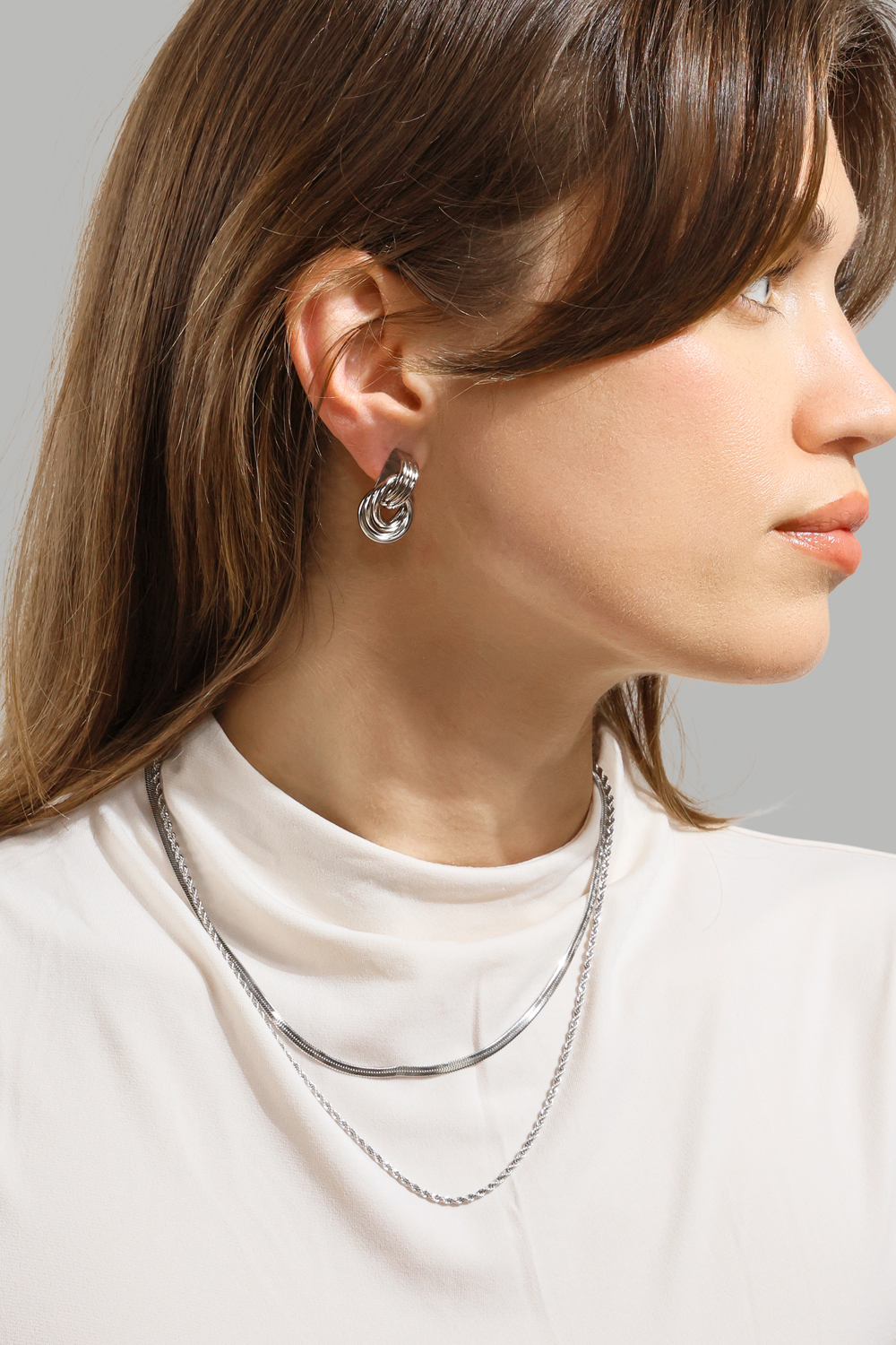 Boucle d'oreille Unity Loop - Plaquée argent