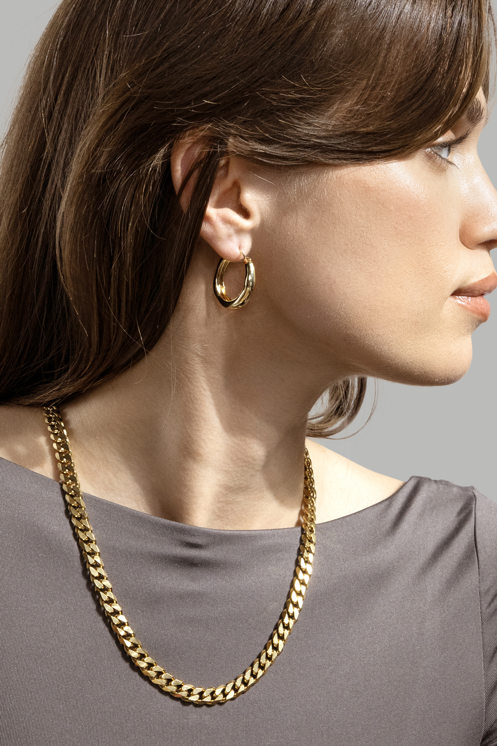 Boucle d’oreille Mila Hoops - 18k Plaquée or