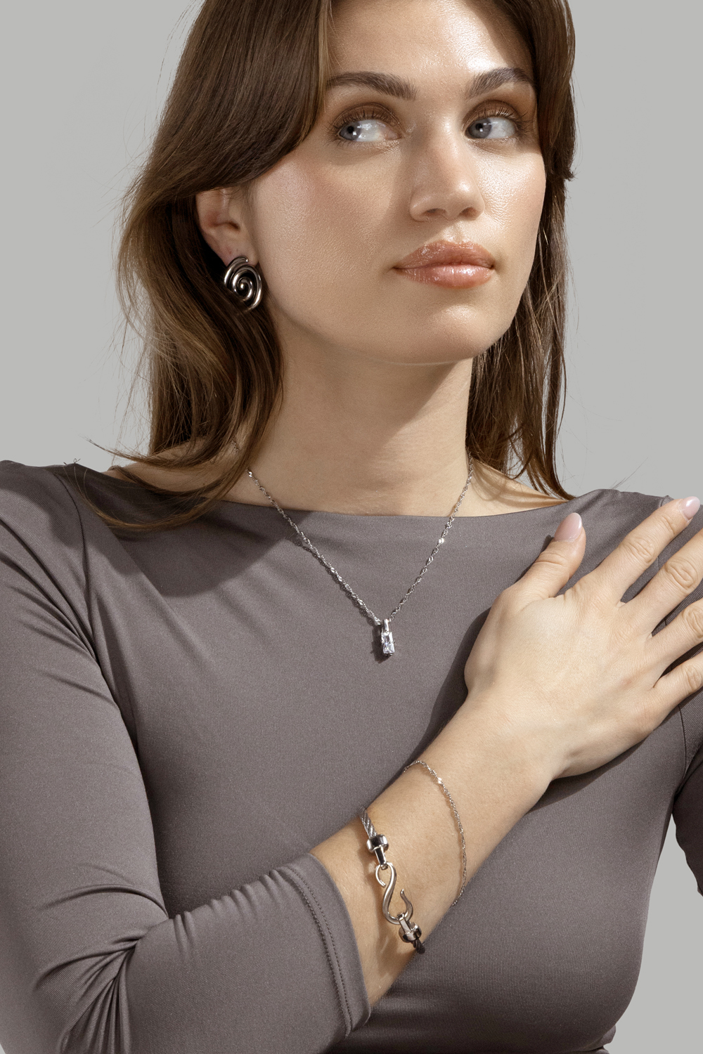 Gleam Collier – Plaqué argent