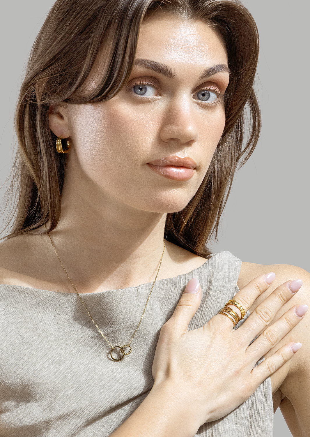 Bague Raw Texture - Plaqué or 18k