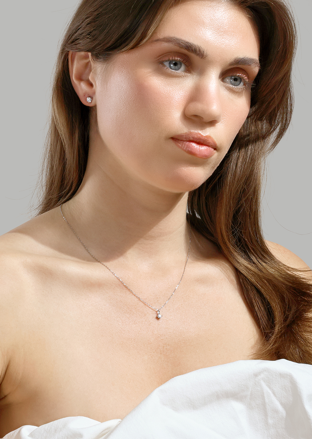 Heartlight Solitaire Bague - Plaquée argent
