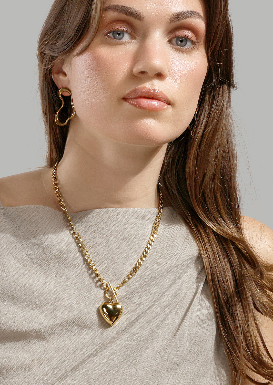 Fluid Glow Boucle d'oreille - 18k Plaquée or