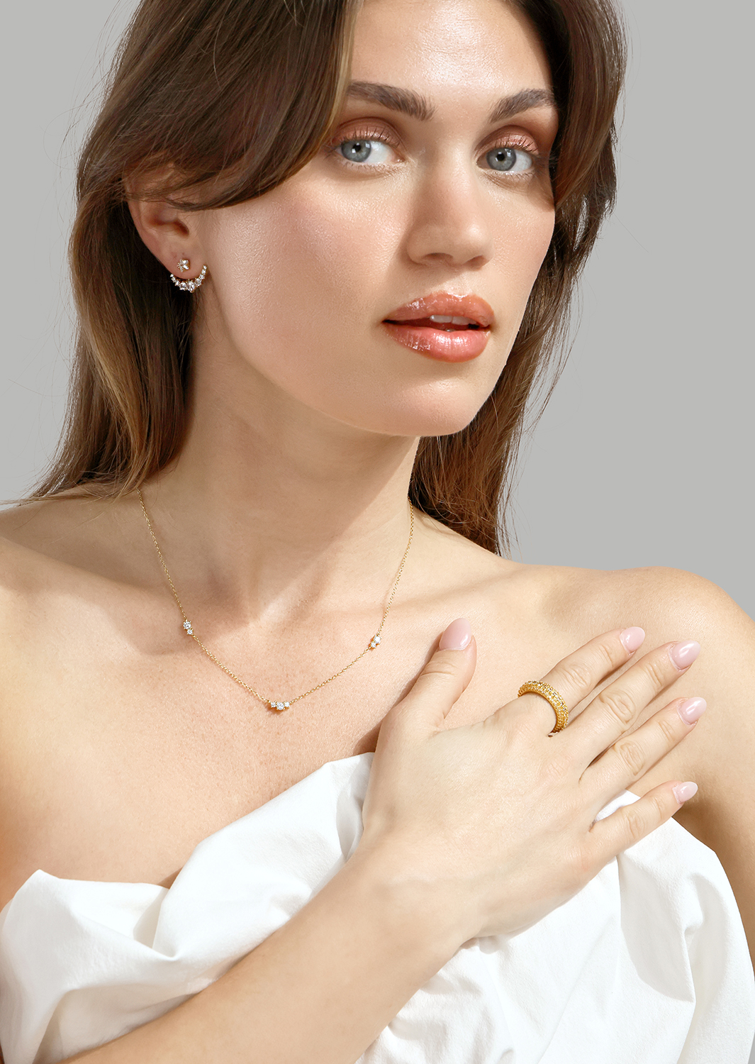 Bague Crystal Shimmer - Plaqué or 18k
