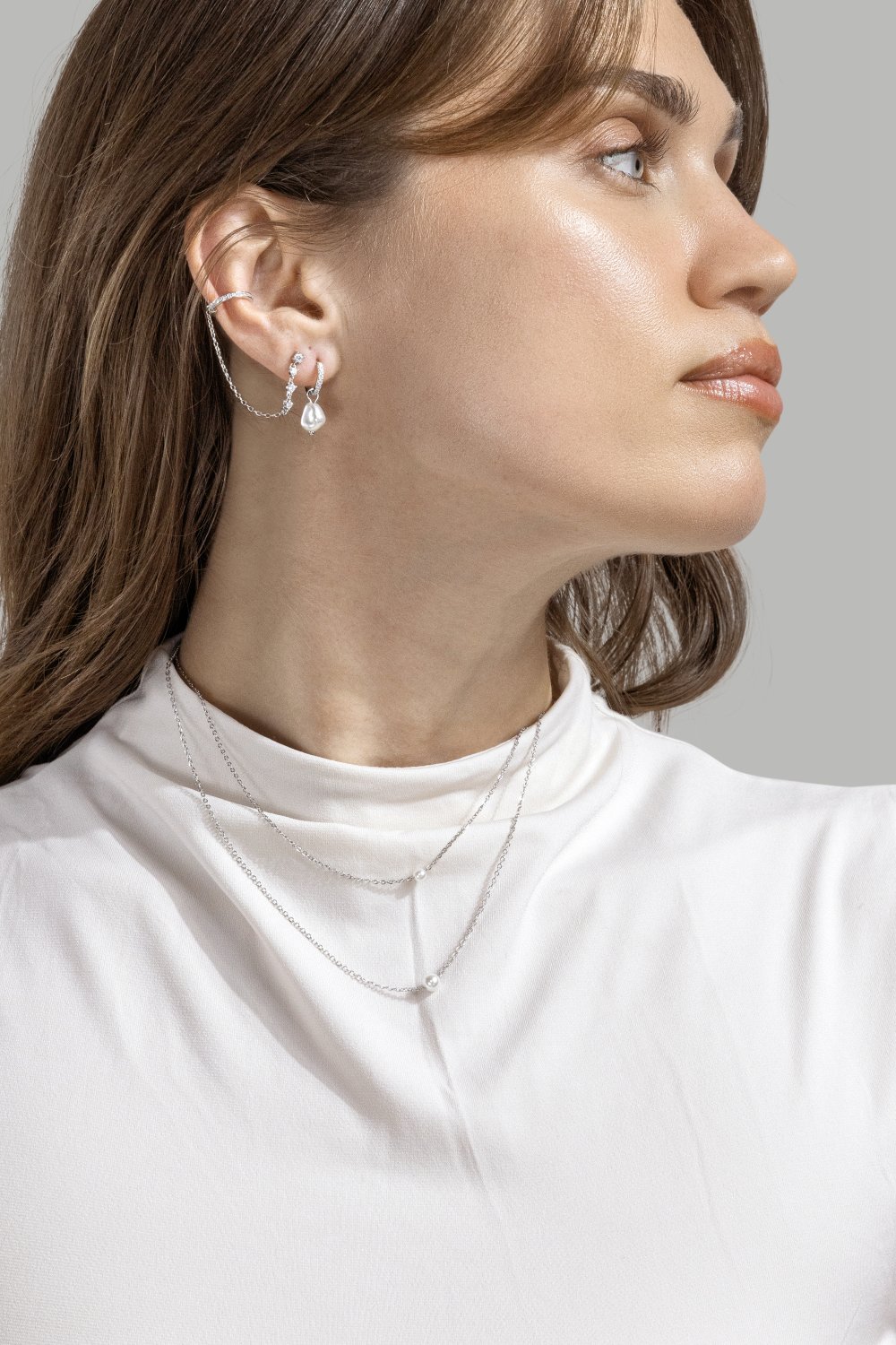Stella Boucle d'oreille - Plaquée argent