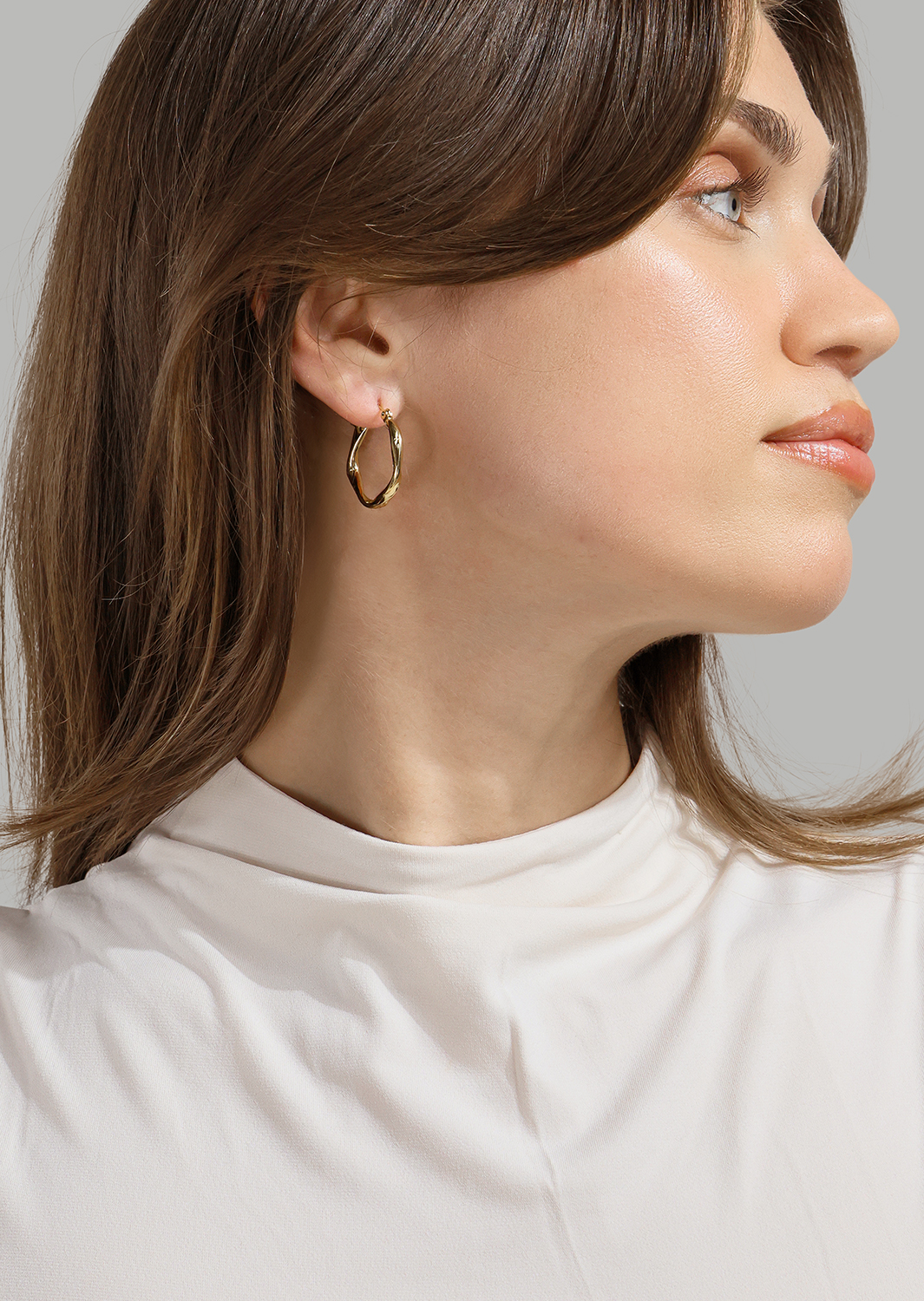 Twist Glow Hoops - 18k Boucles d’Oreilles Dorées