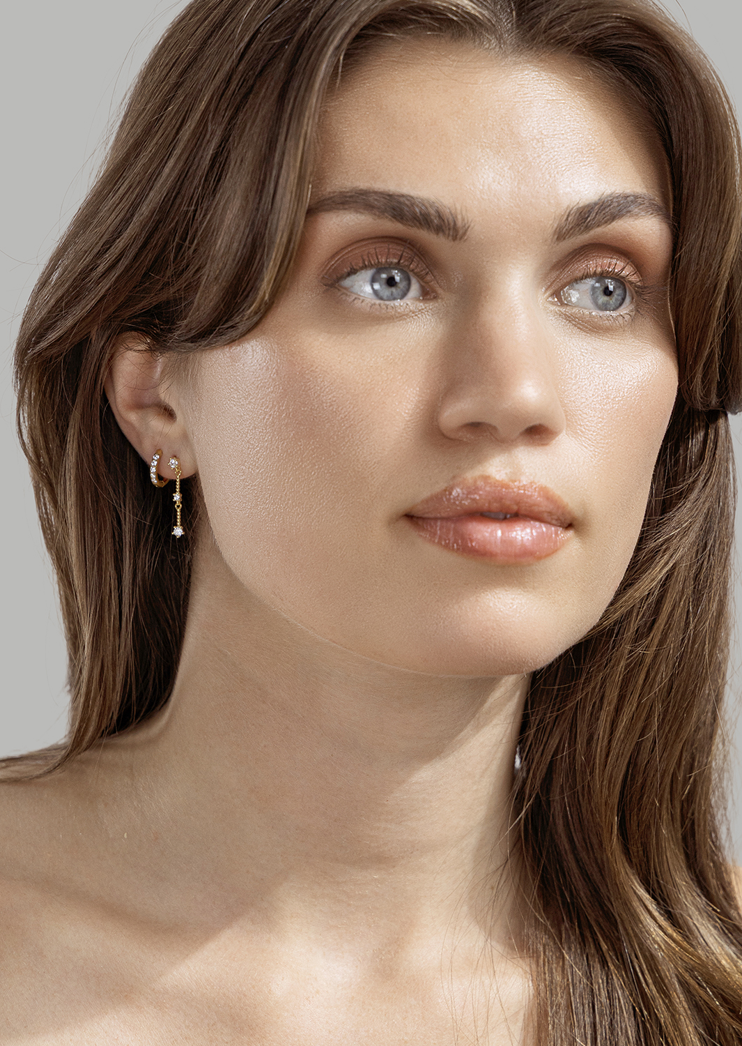 Boucles d’oreilles Luna strip - 18k Plaquées or