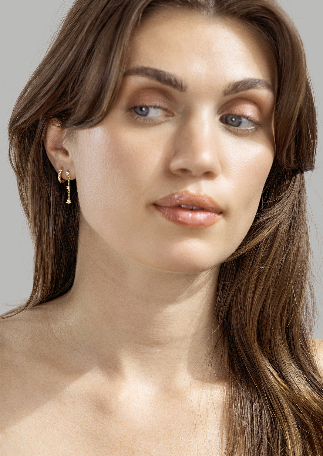Boucles d’oreilles Luna strip - 18k Plaquées or