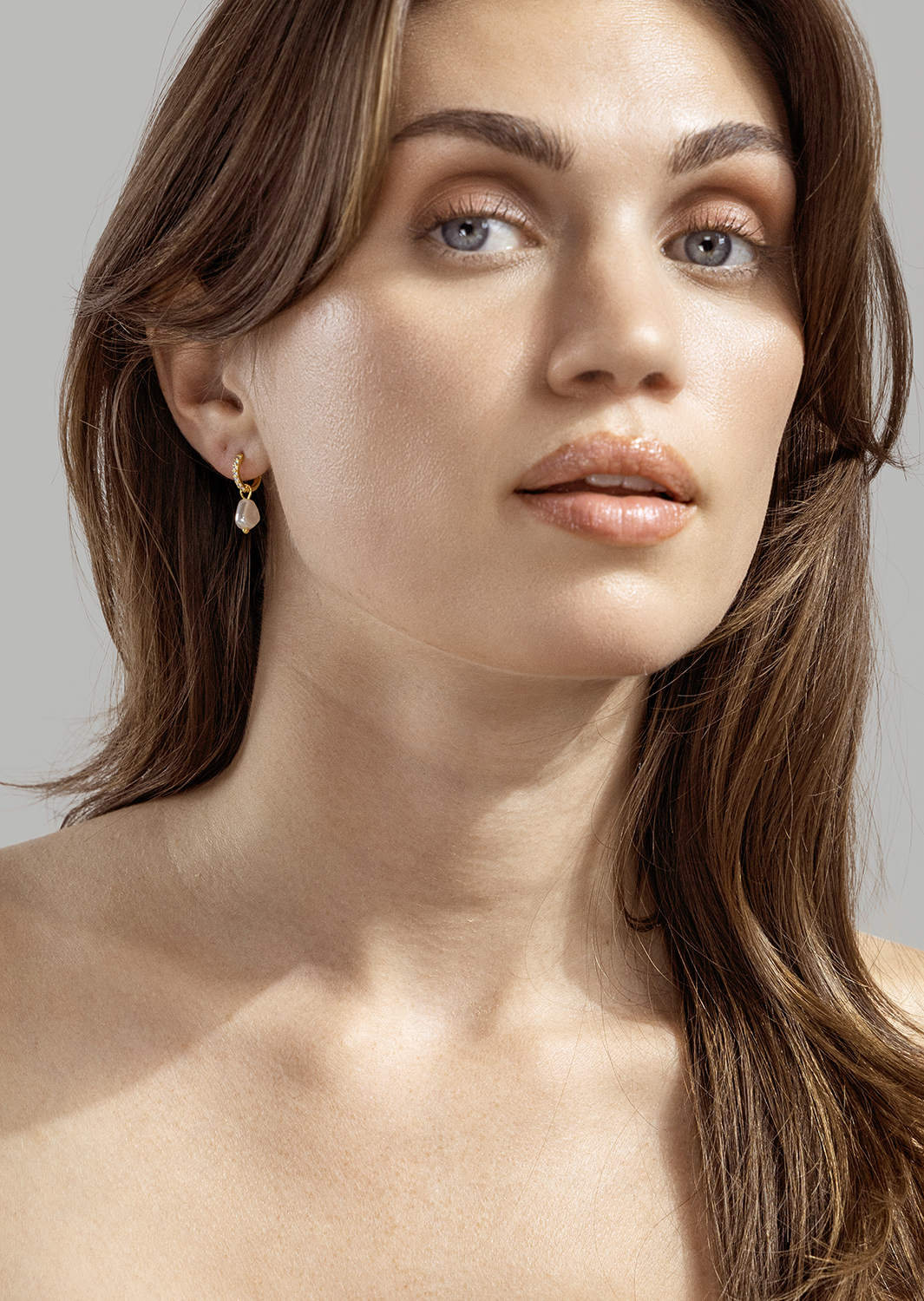 Pearl Charm Boucles d’oreilles – 18k Plaquées or