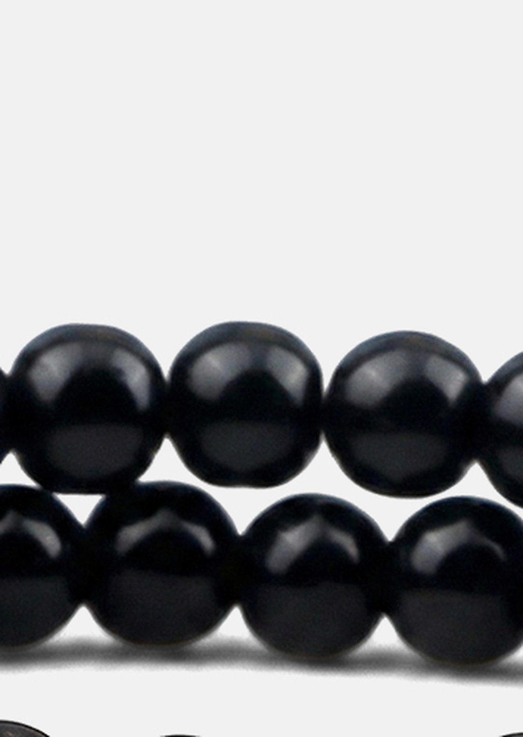 Bracelet perlé Obsidian Halo