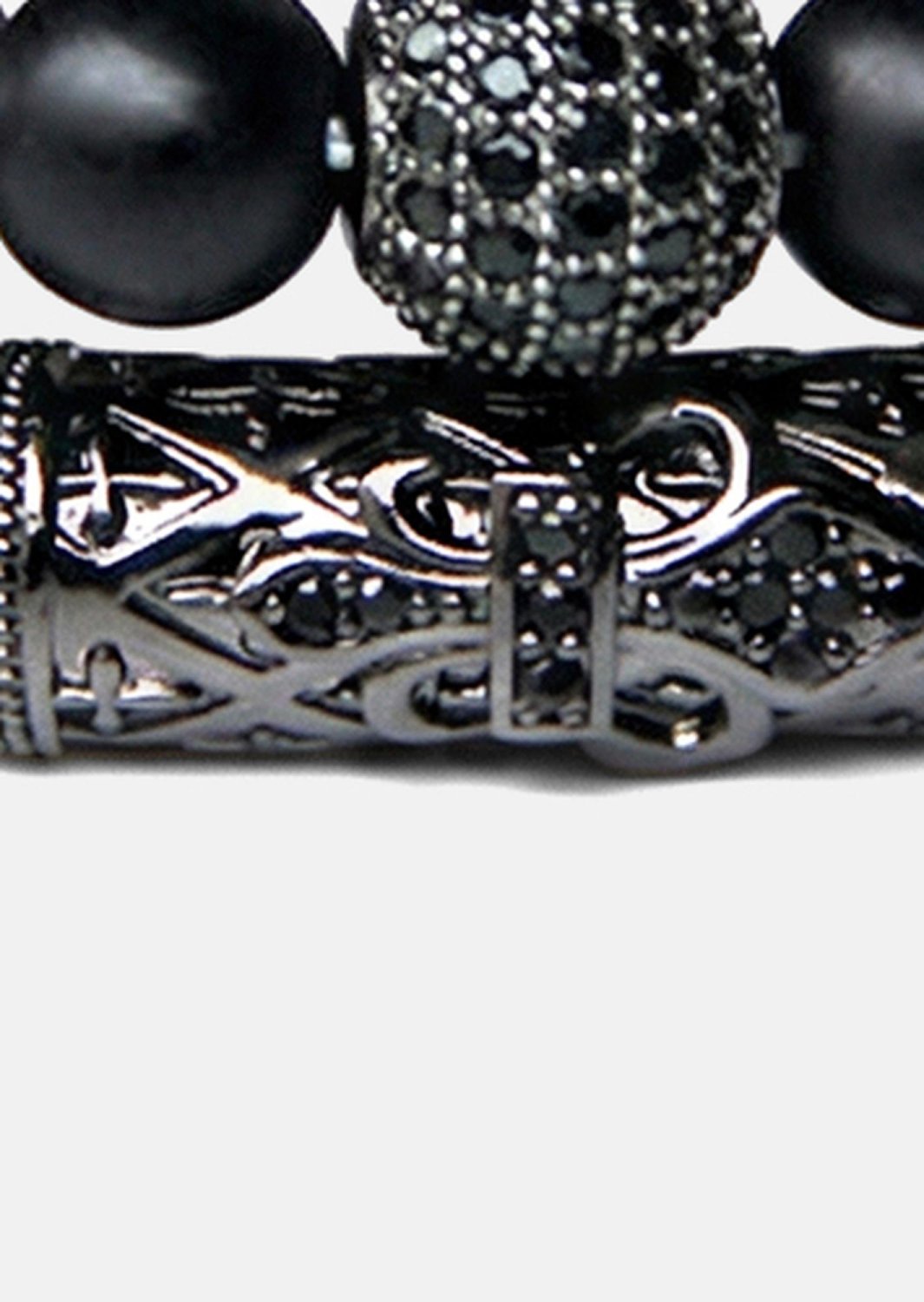 Bracelet perlé Obsidian Crown