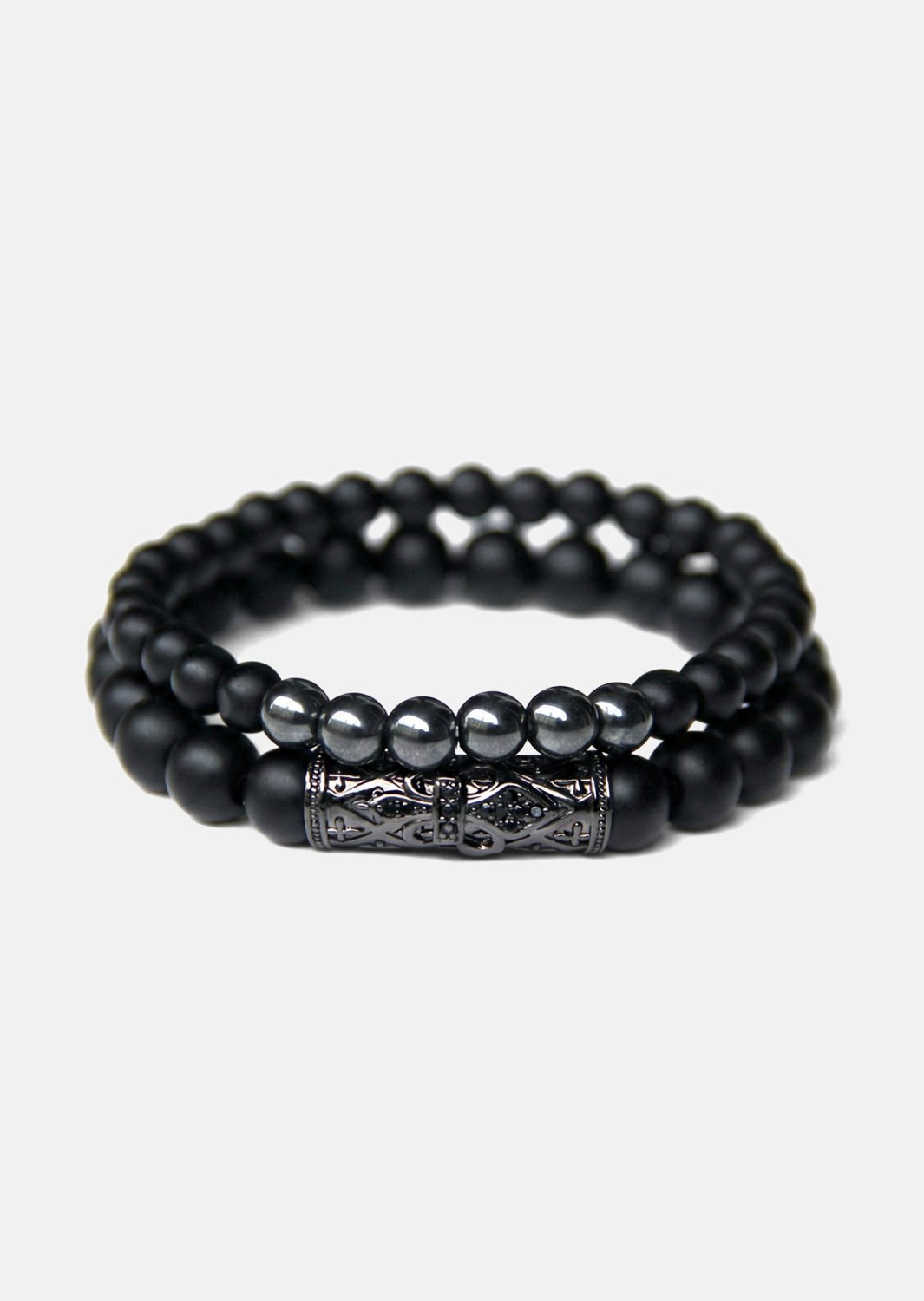 Bracelet perlé Obsidian Echo