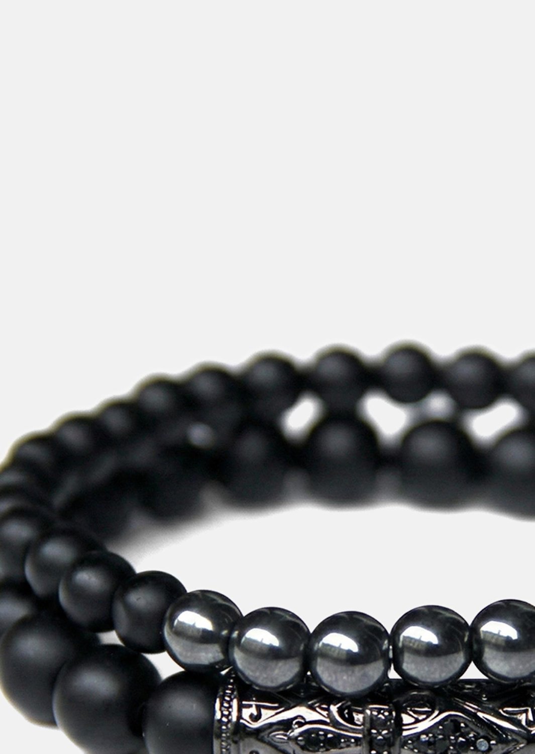 Bracelet perlé Obsidian Echo
