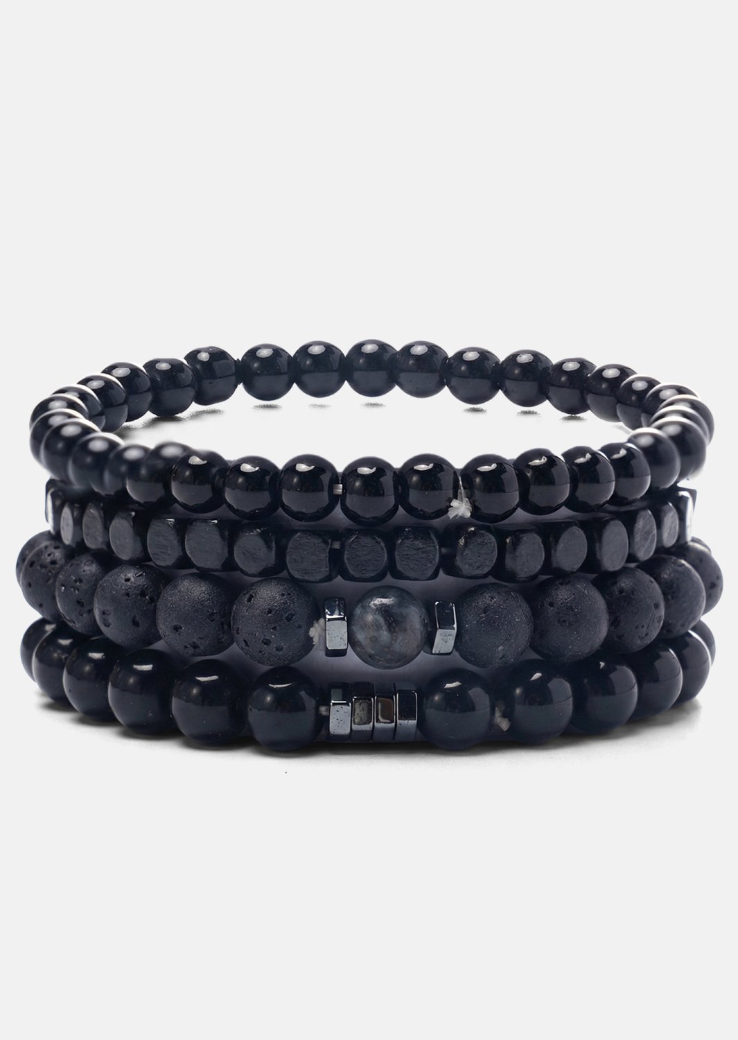 Bracelet perlé Obsidian Edge