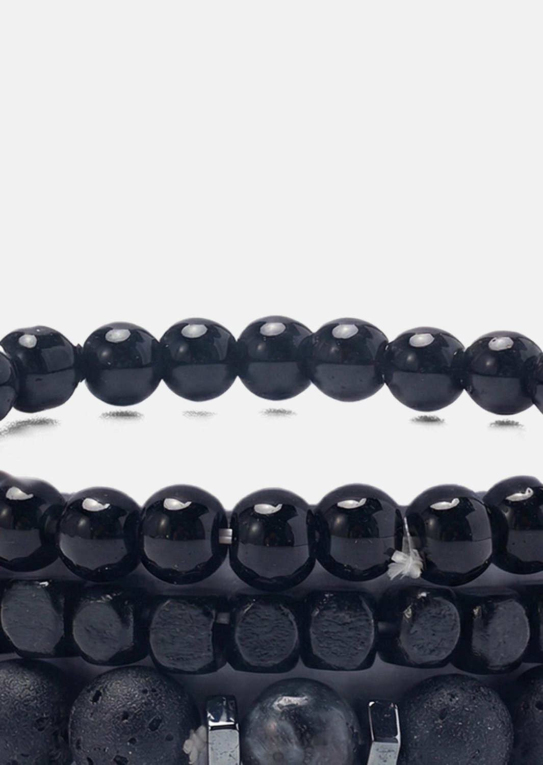 Bracelet perlé Obsidian Edge