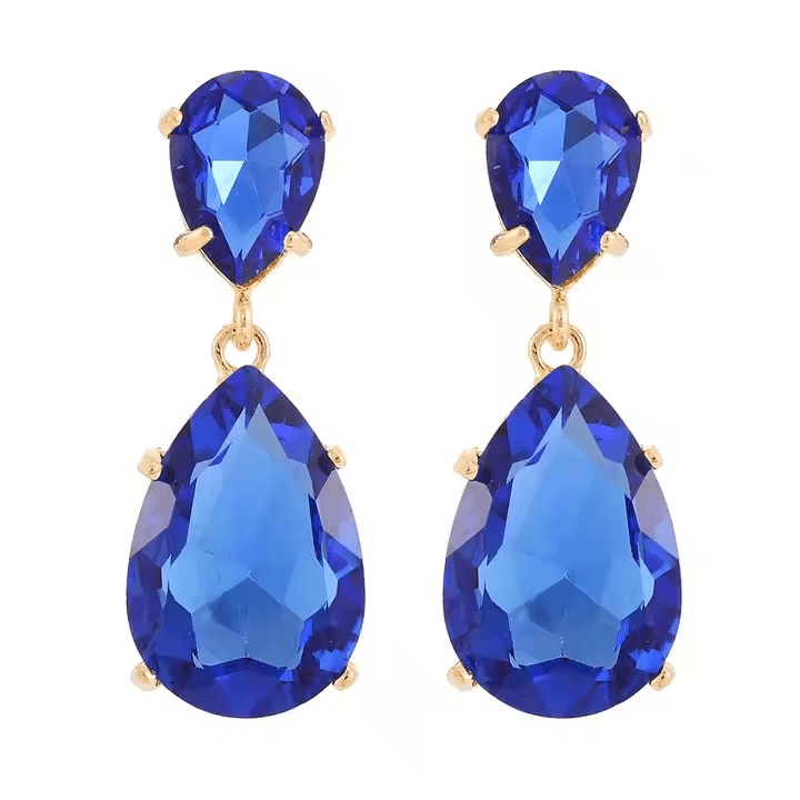 Azulora Blue Boucles d’oreilles – 18k Plaquées or