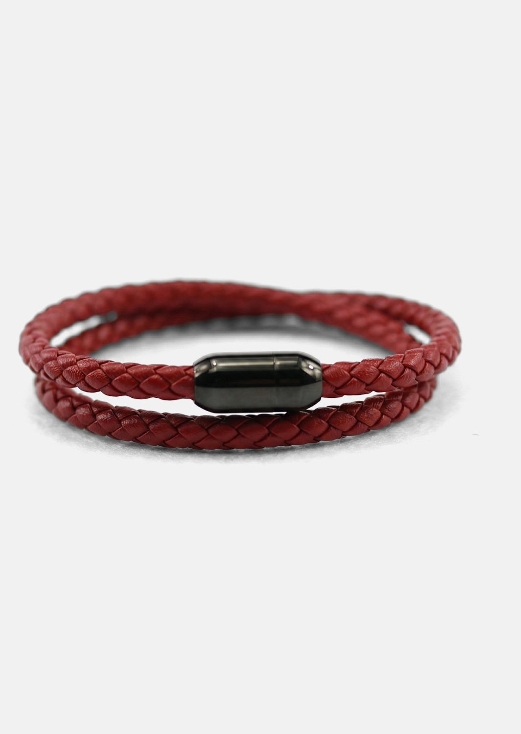 Bracelet en cuir Crimson Edge