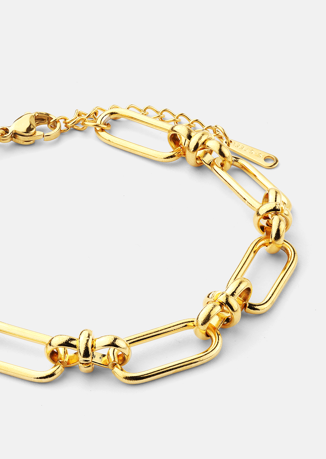 Bracelet Link Statement - 18k Plaqué or
