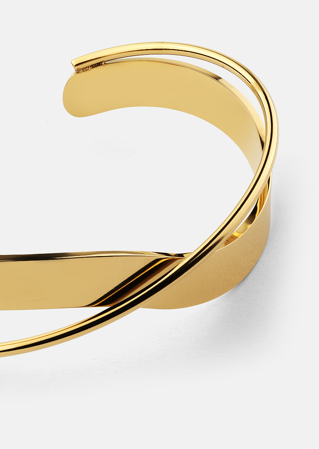 Bracelet Twist Cuff - 18k Plaqué or