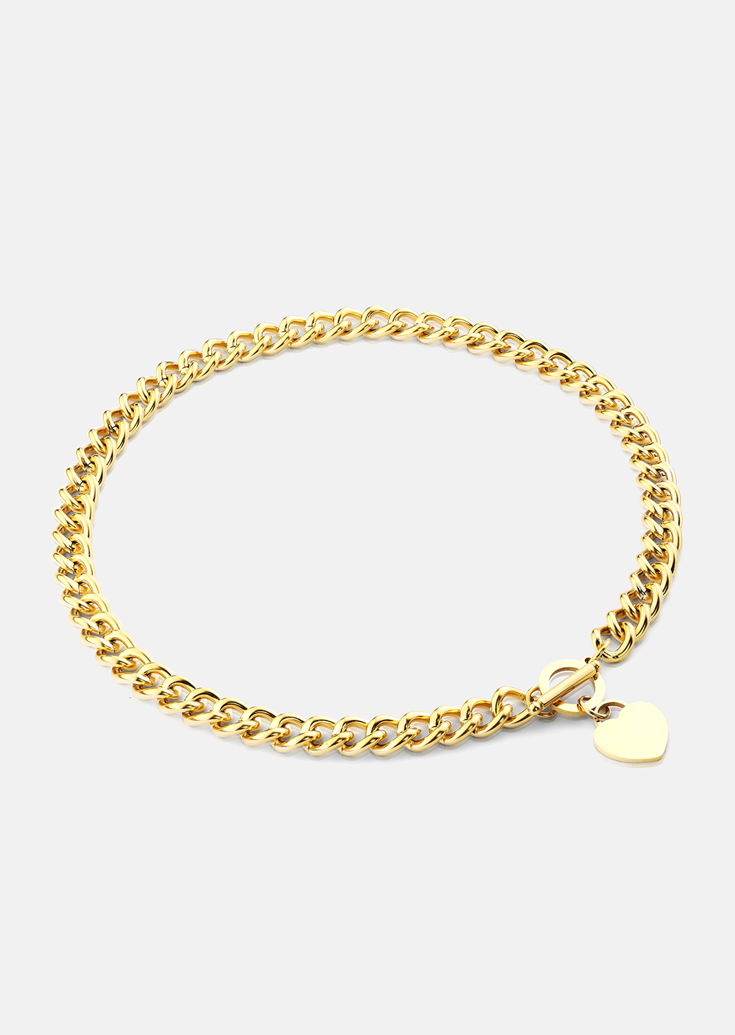 Luxe Circle Charm Necklace - 18k Plaqué or