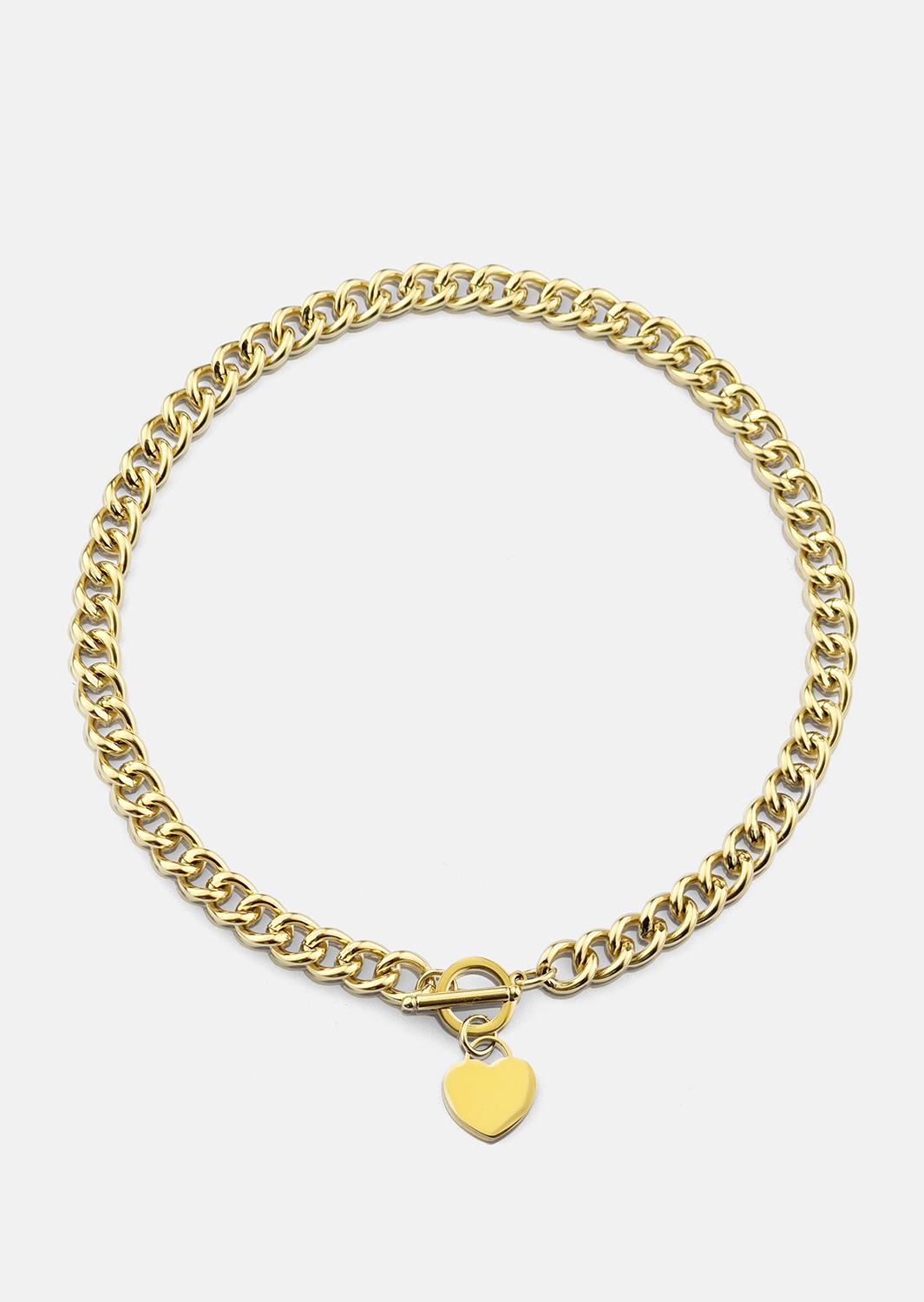 Luxe Circle Charm Necklace - 18k Plaqué or