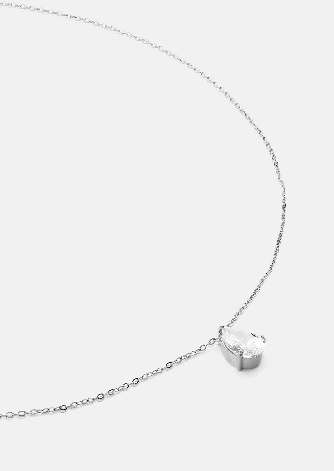 Collier Drop – Plaqué argent