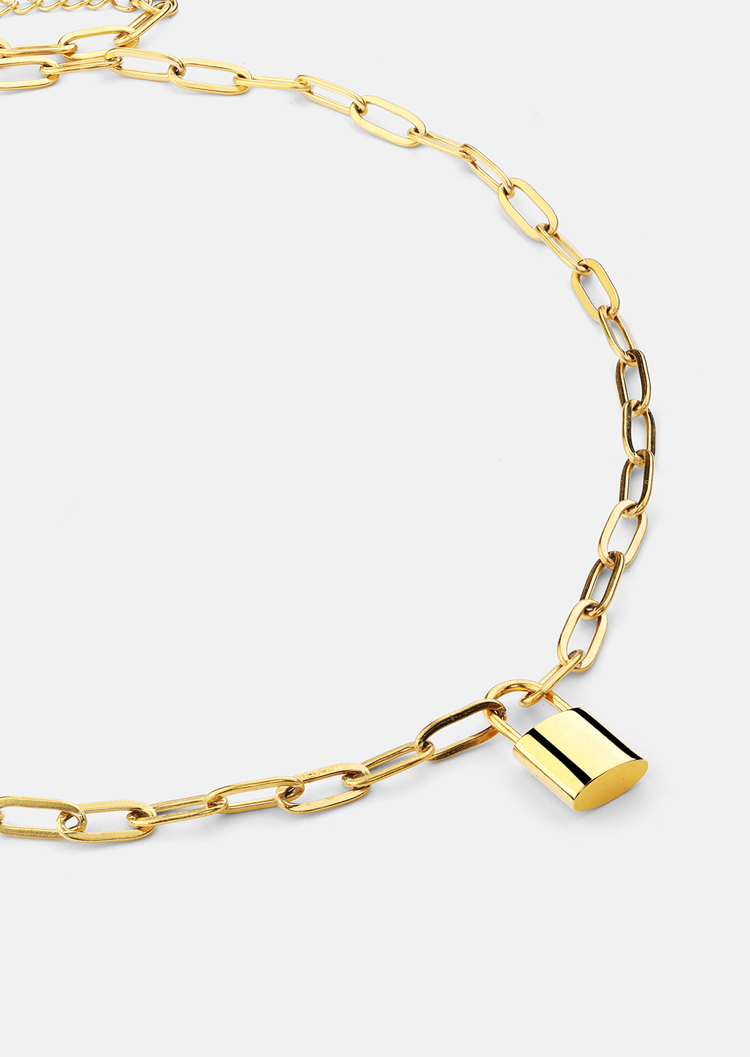 Collier Golden Lock – 18k Plaqué or