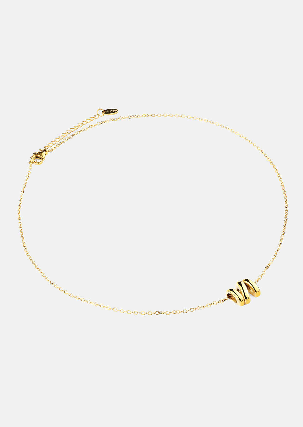 Collier W-Twist – 18k Plaqué or