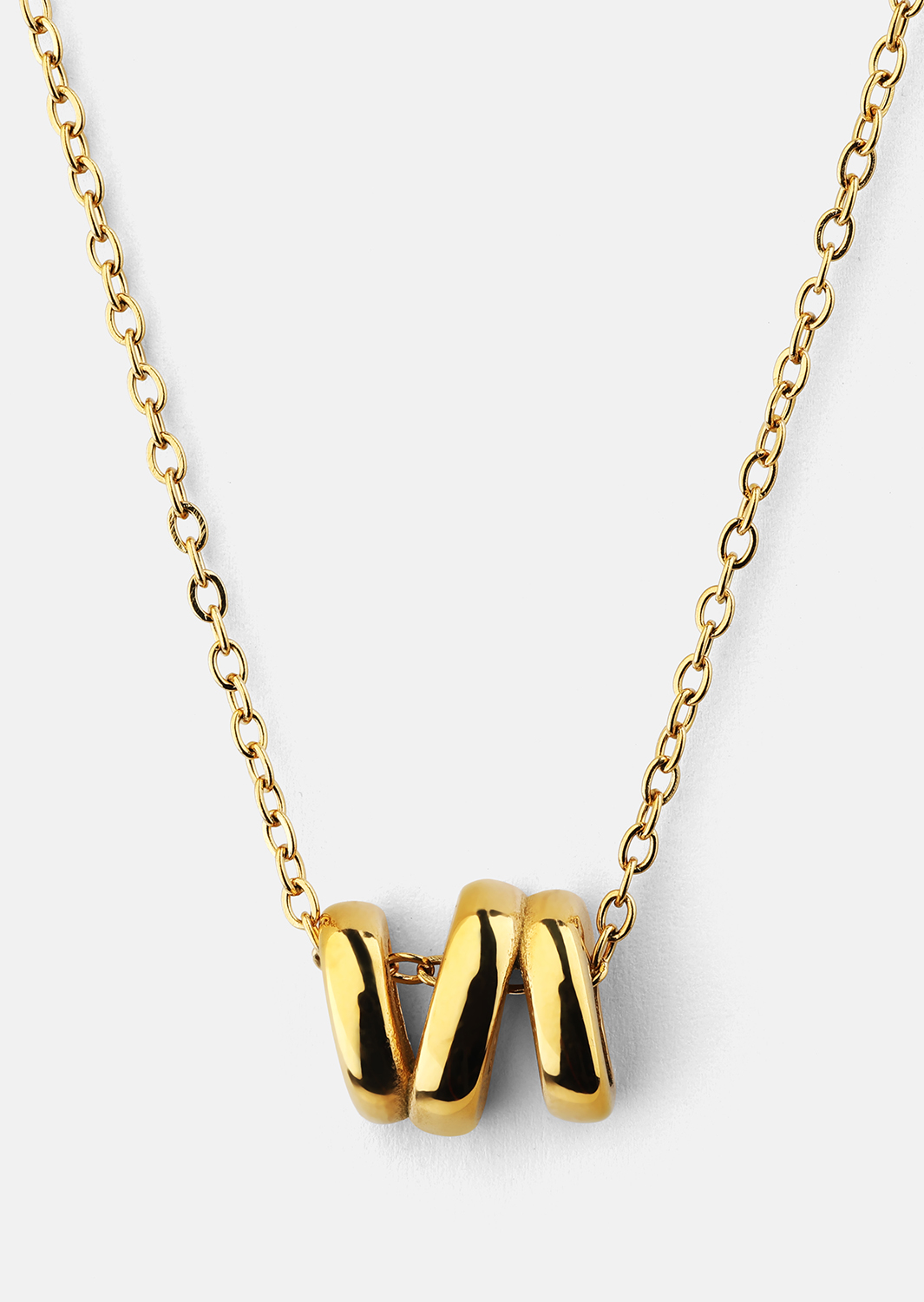 Collier W-Twist – 18k Plaqué or