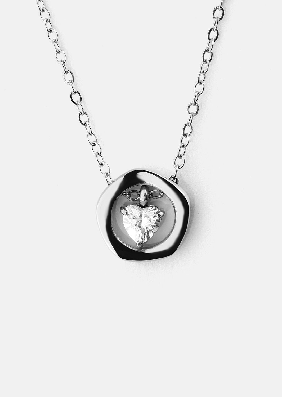 Collier Silver Heart – Plaqué argent