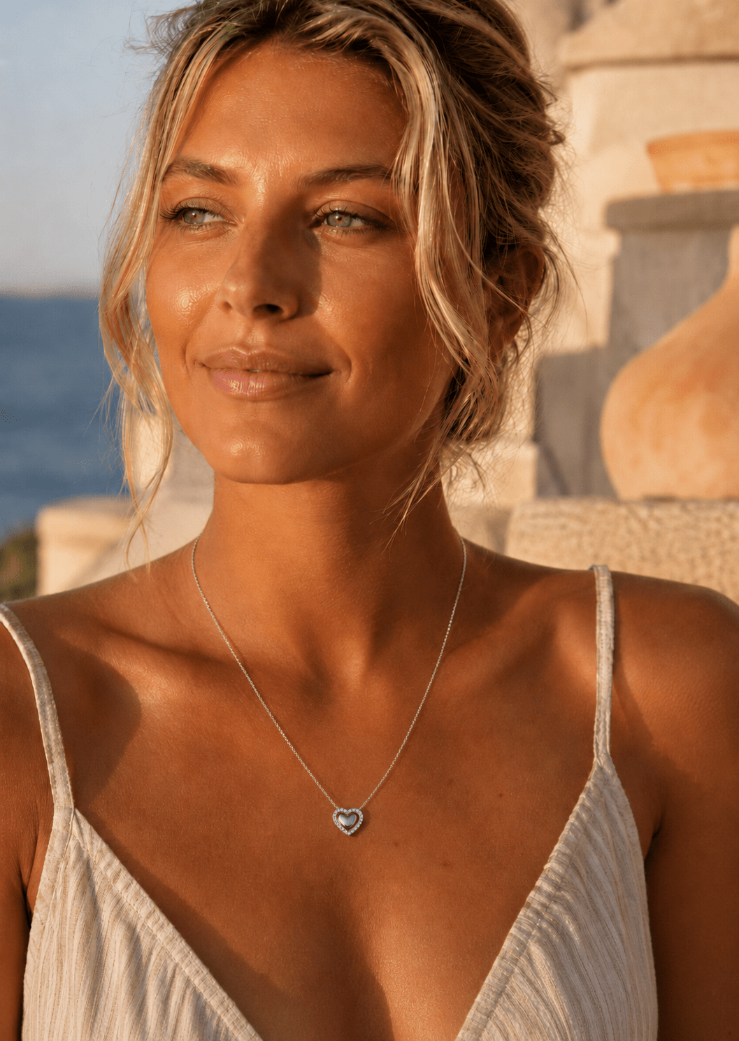 Collier Heart Glow – Plaqué argent