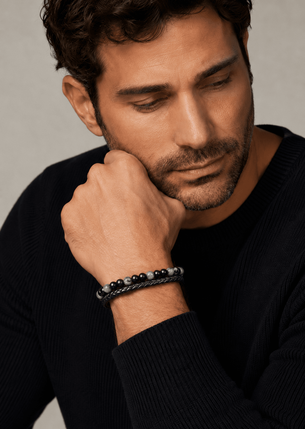 Bracelet en cuir Ebon Serpent