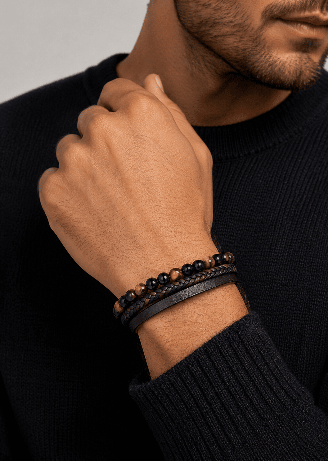 Bracelet en cuir Raven Echo