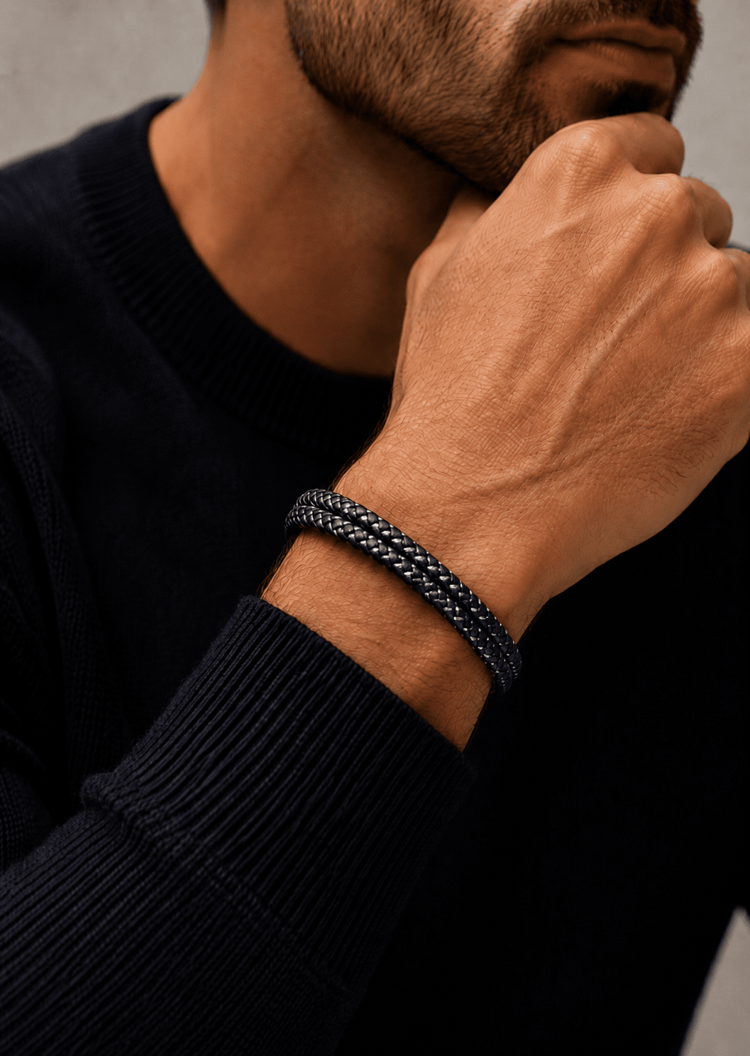 Bracelet en cuir Silent Crest