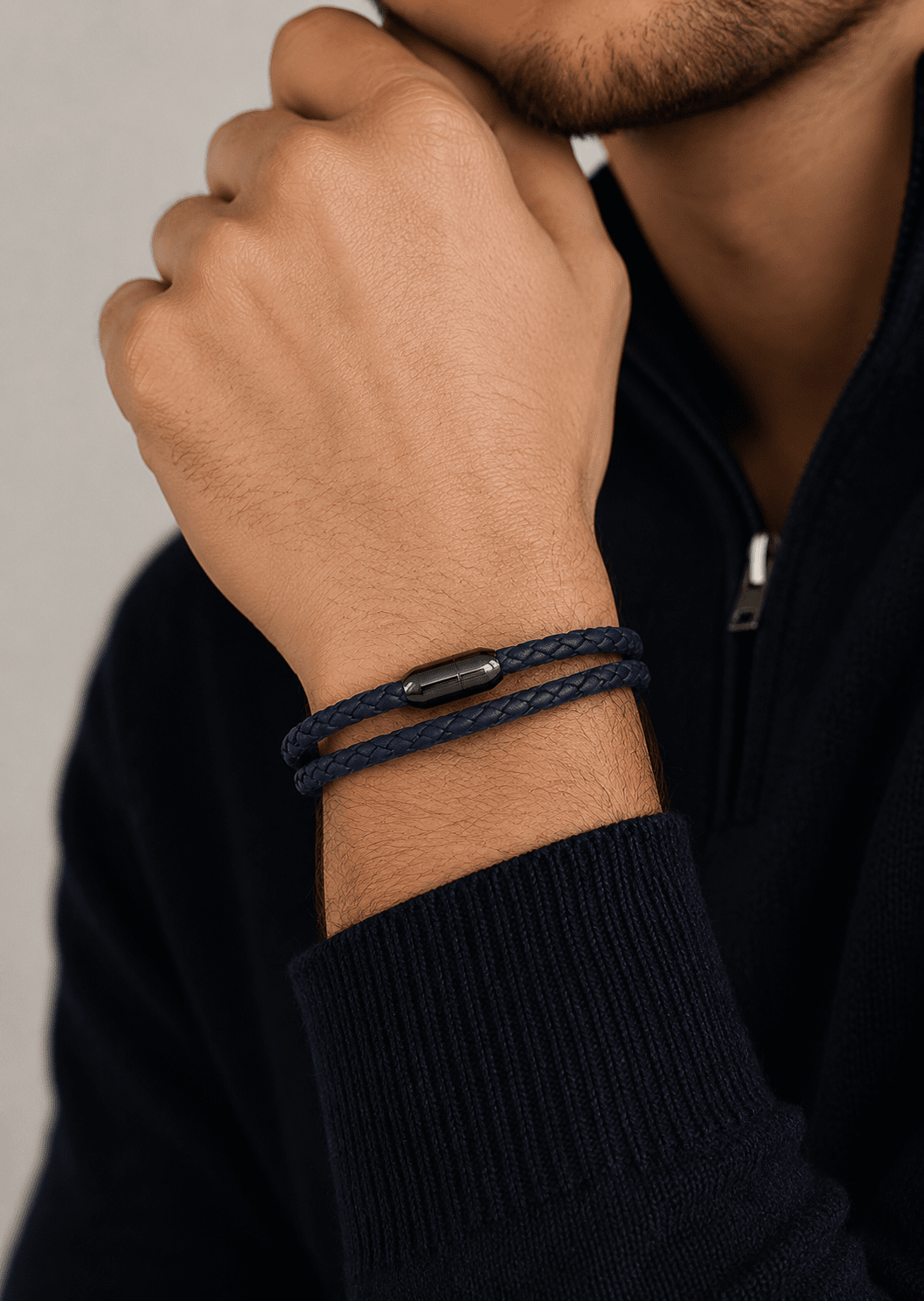 Bracelet en cuir Silent Crest