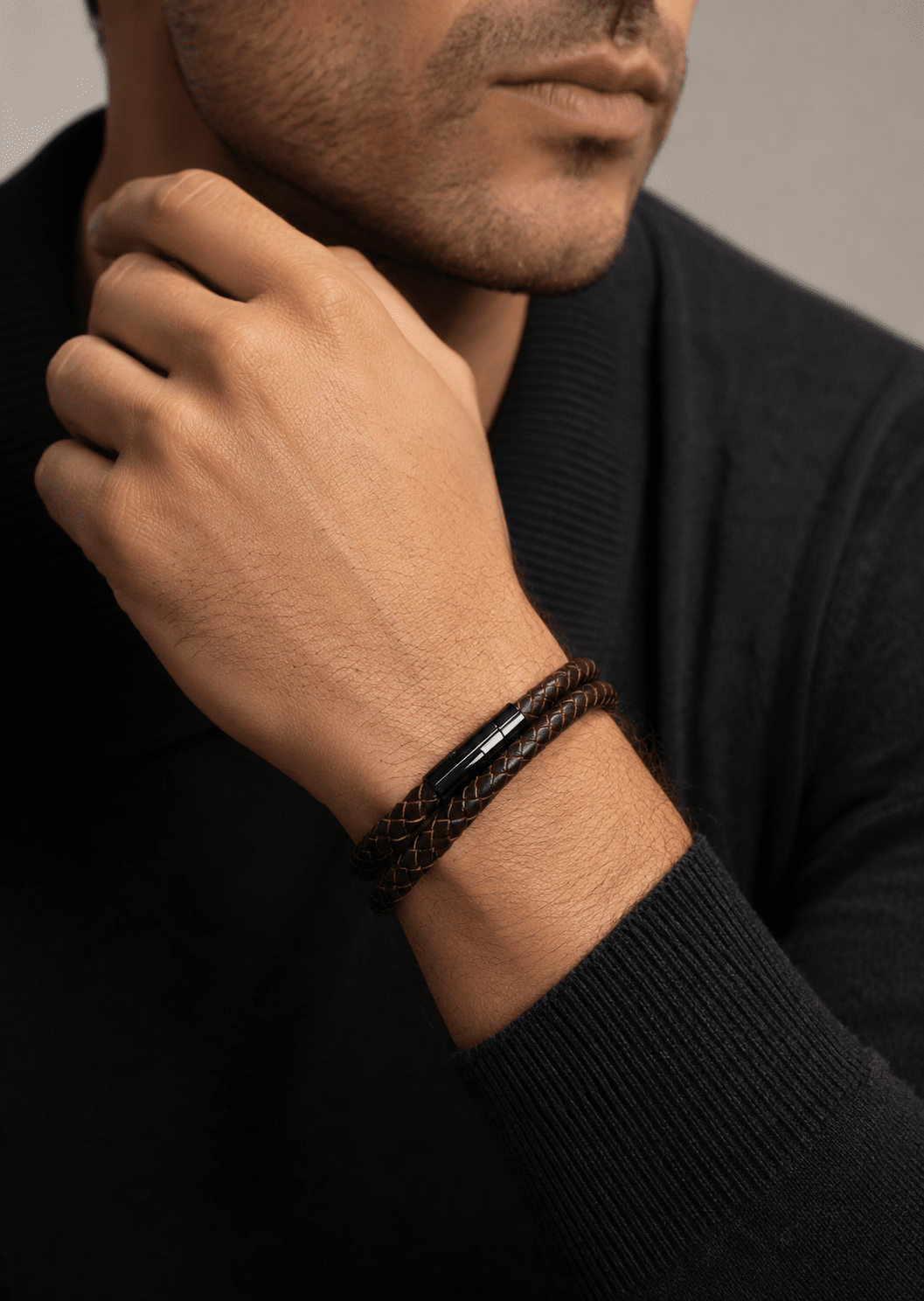 Bracelet en cuir Echelon Weave