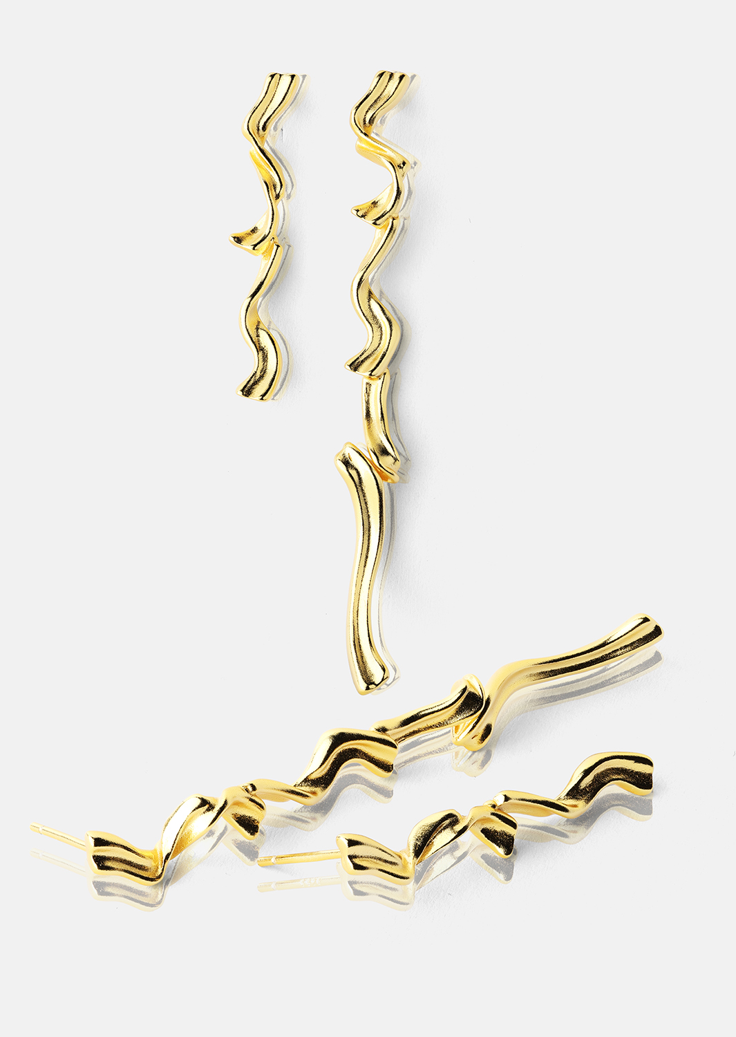 Boucle d’oreille Flow - 18k Plaquée or