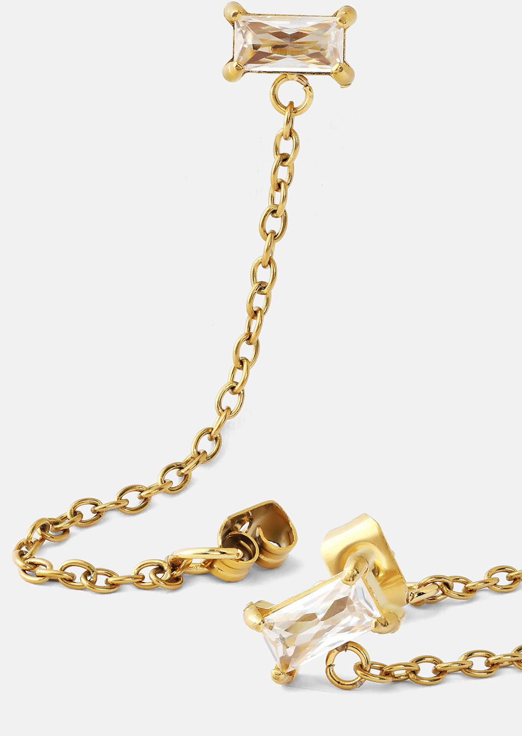 Boucle d’oreille Light Crystal Drip - 18k Plaquée or
