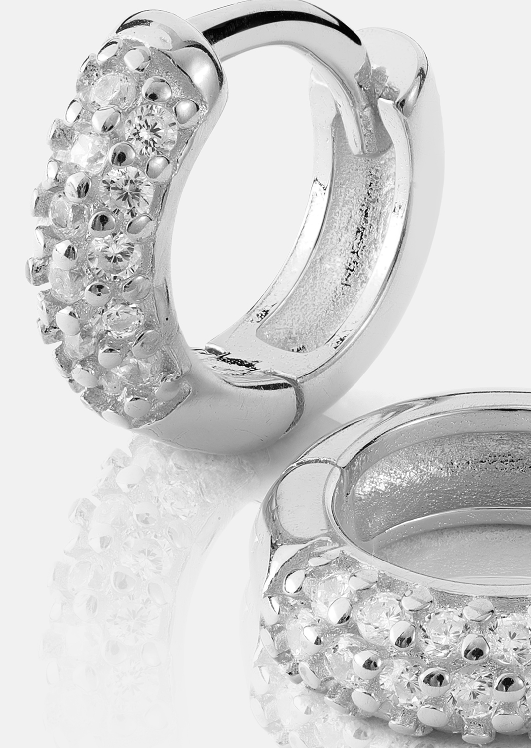 Boucle d’oreille Shimmer Hoops - Plaquée argent