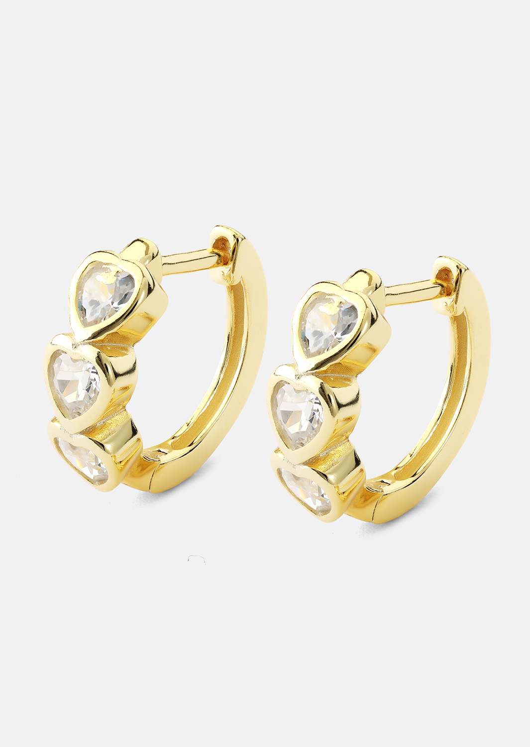 Boucle d’oreille Heart Hoops - 18k Plaquée or
