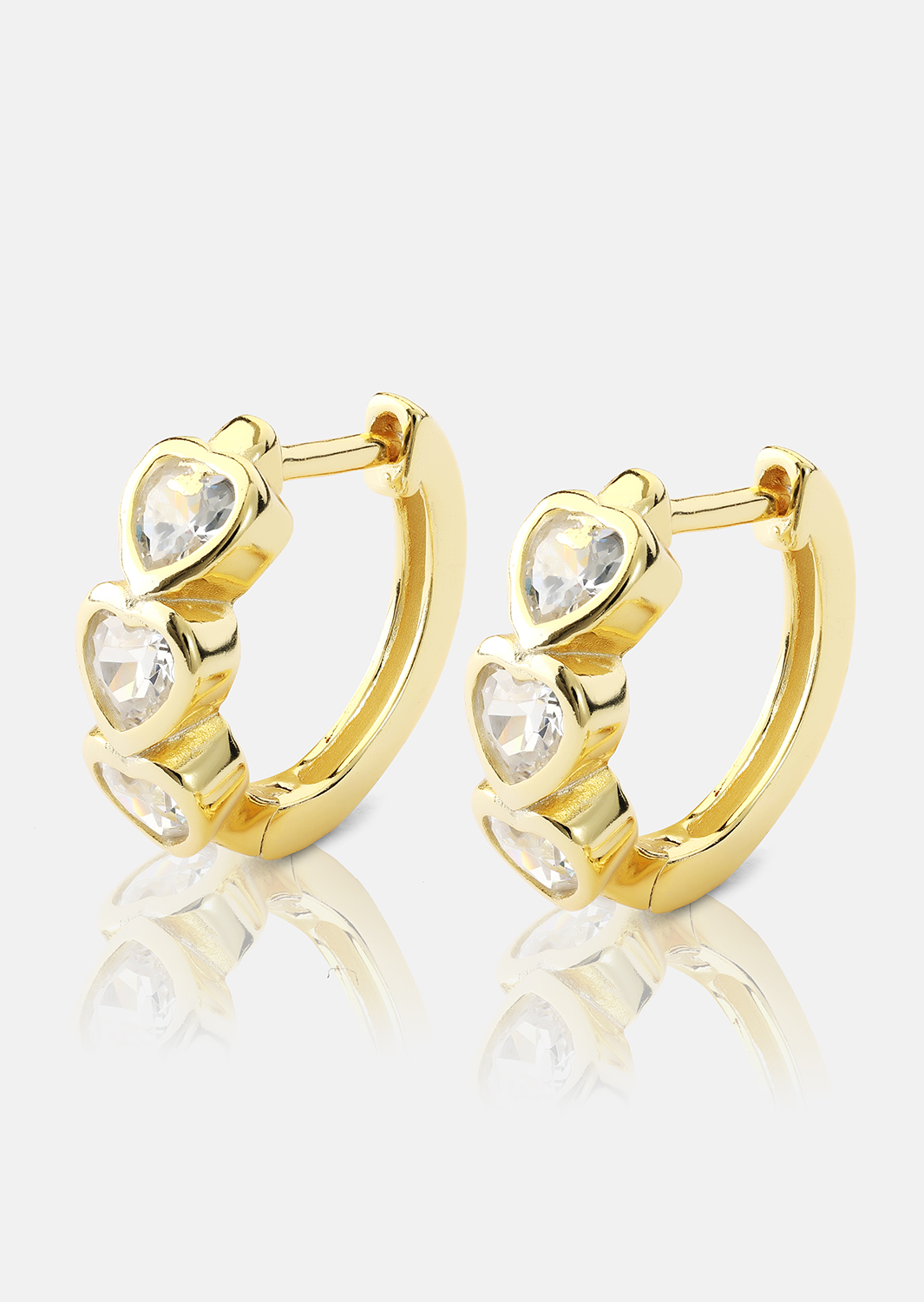 Boucle d’oreille Heart Hoops - 18k Plaquée or