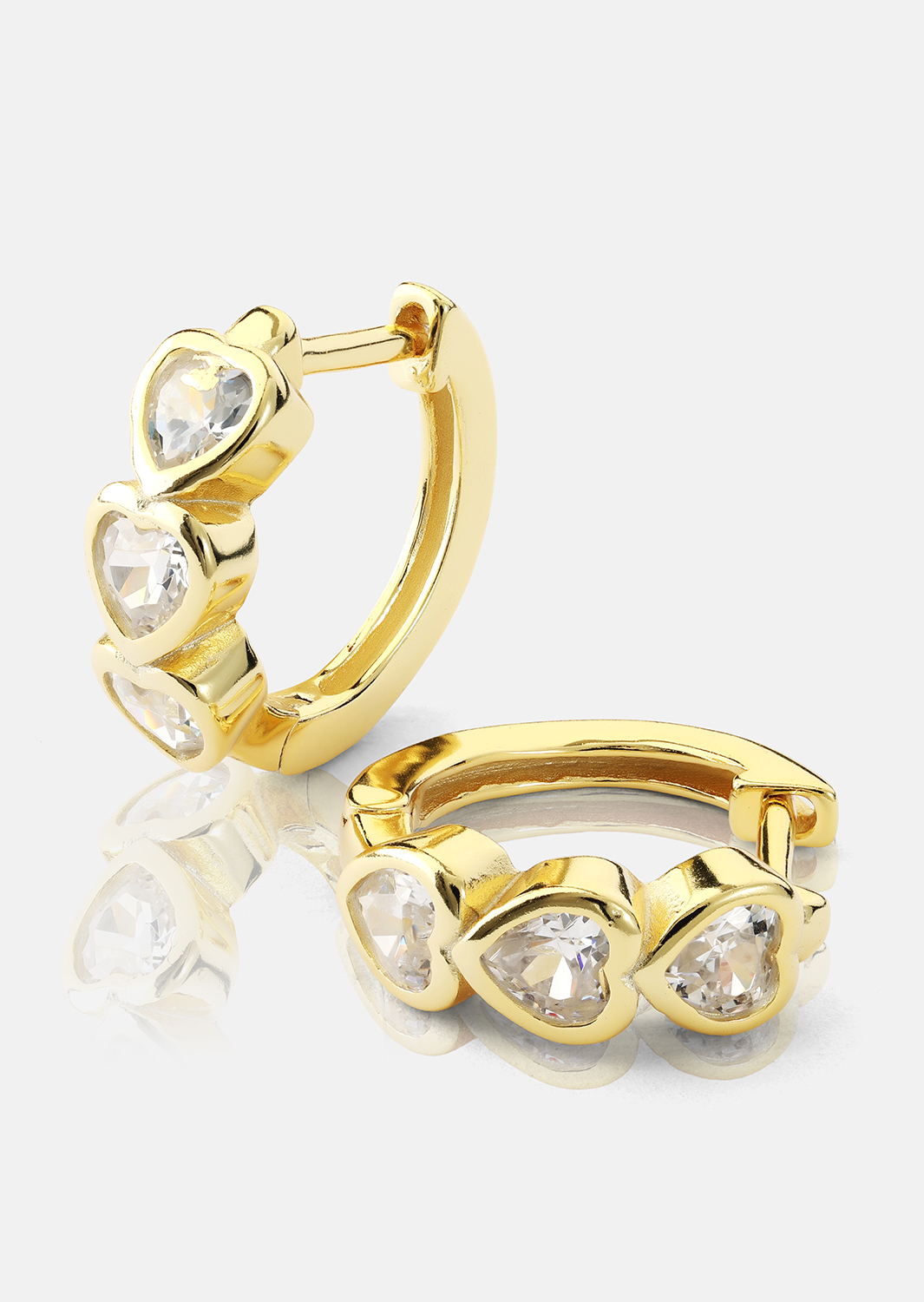 Boucle d’oreille Heart Hoops - 18k Plaquée or