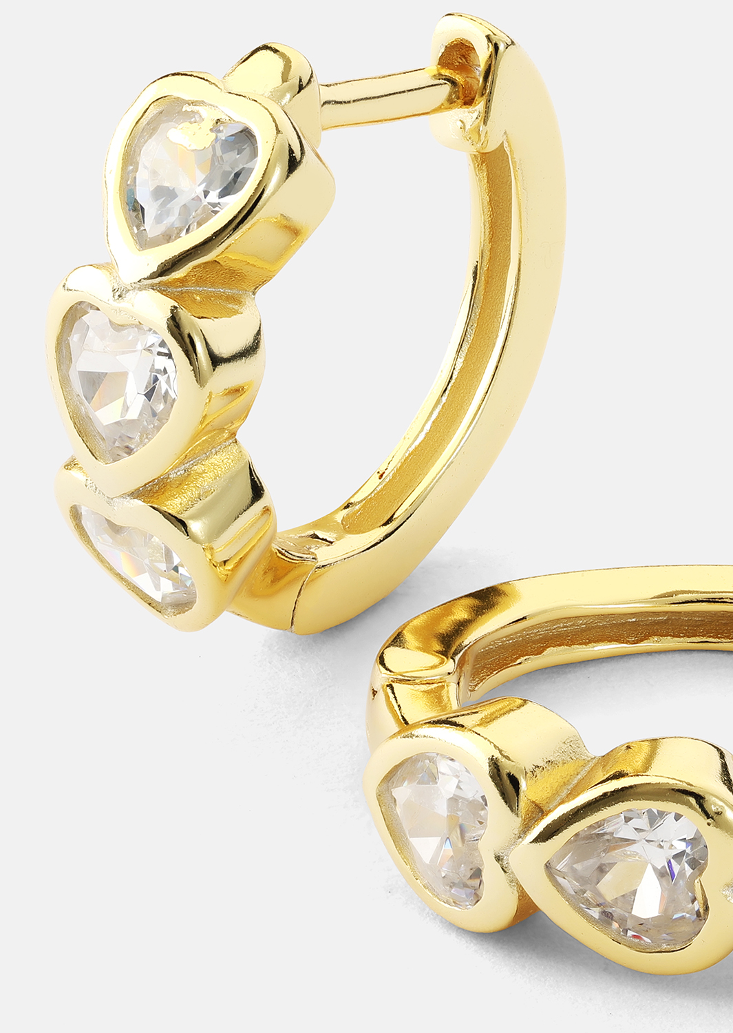 Boucle d’oreille Heart Hoops - 18k Plaquée or