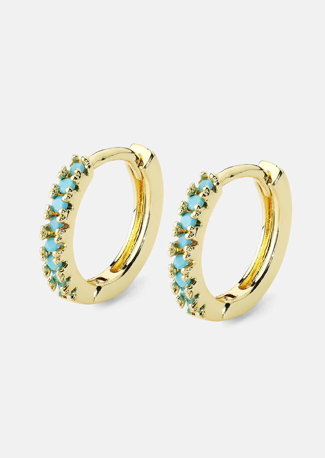 Boucle d'oreille Aitana Bleu- 18k Plaquée or