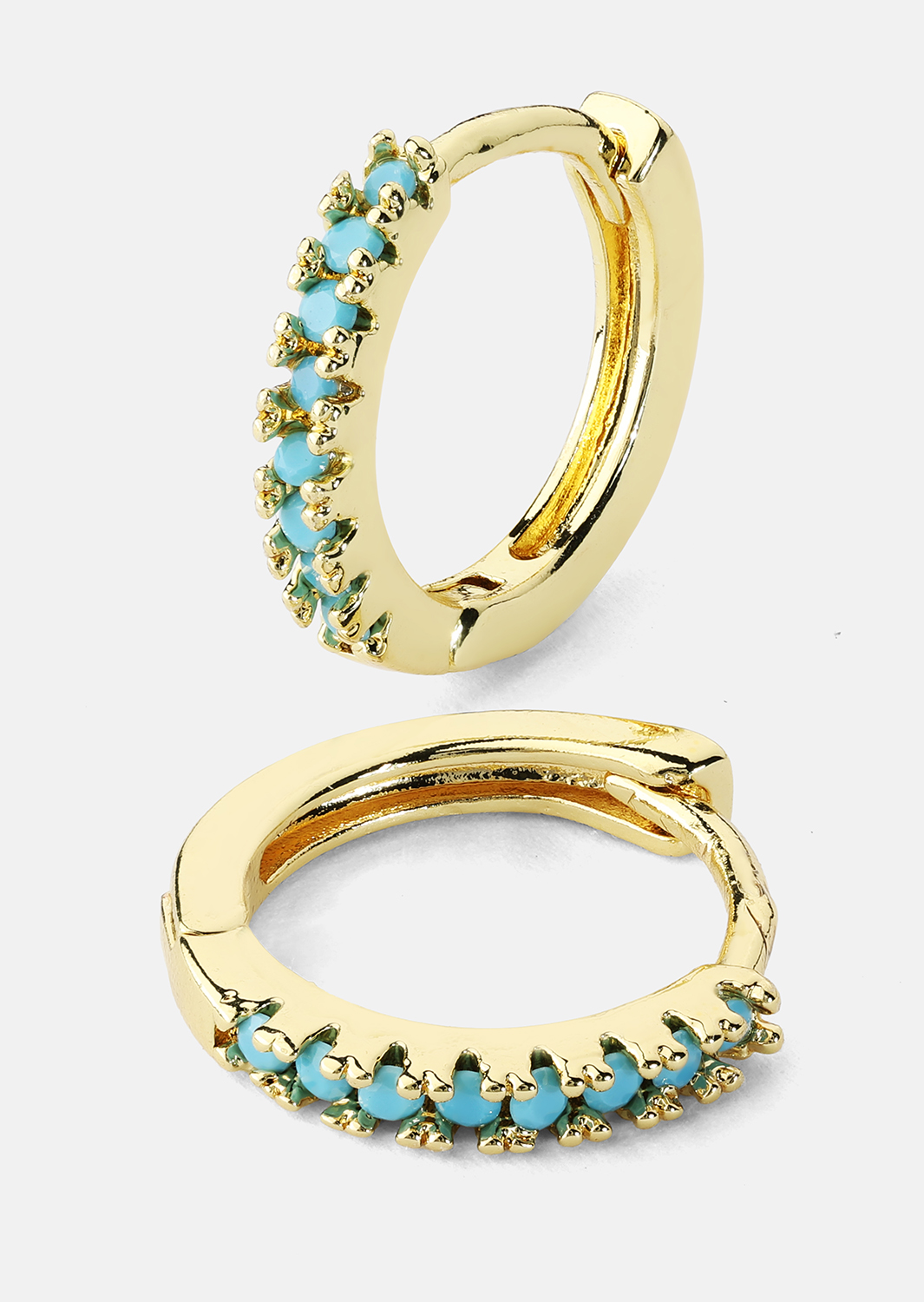 Boucle d'oreille Aitana Bleu- 18k Plaquée or