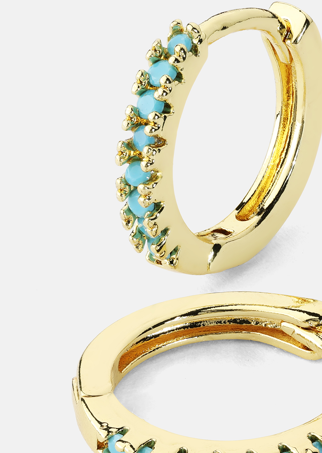 Boucle d'oreille Aitana Bleu- 18k Plaquée or