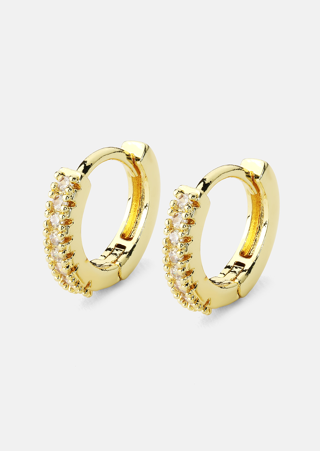 Boucle d'oreille Aitana blanc - 18k Plaquée or