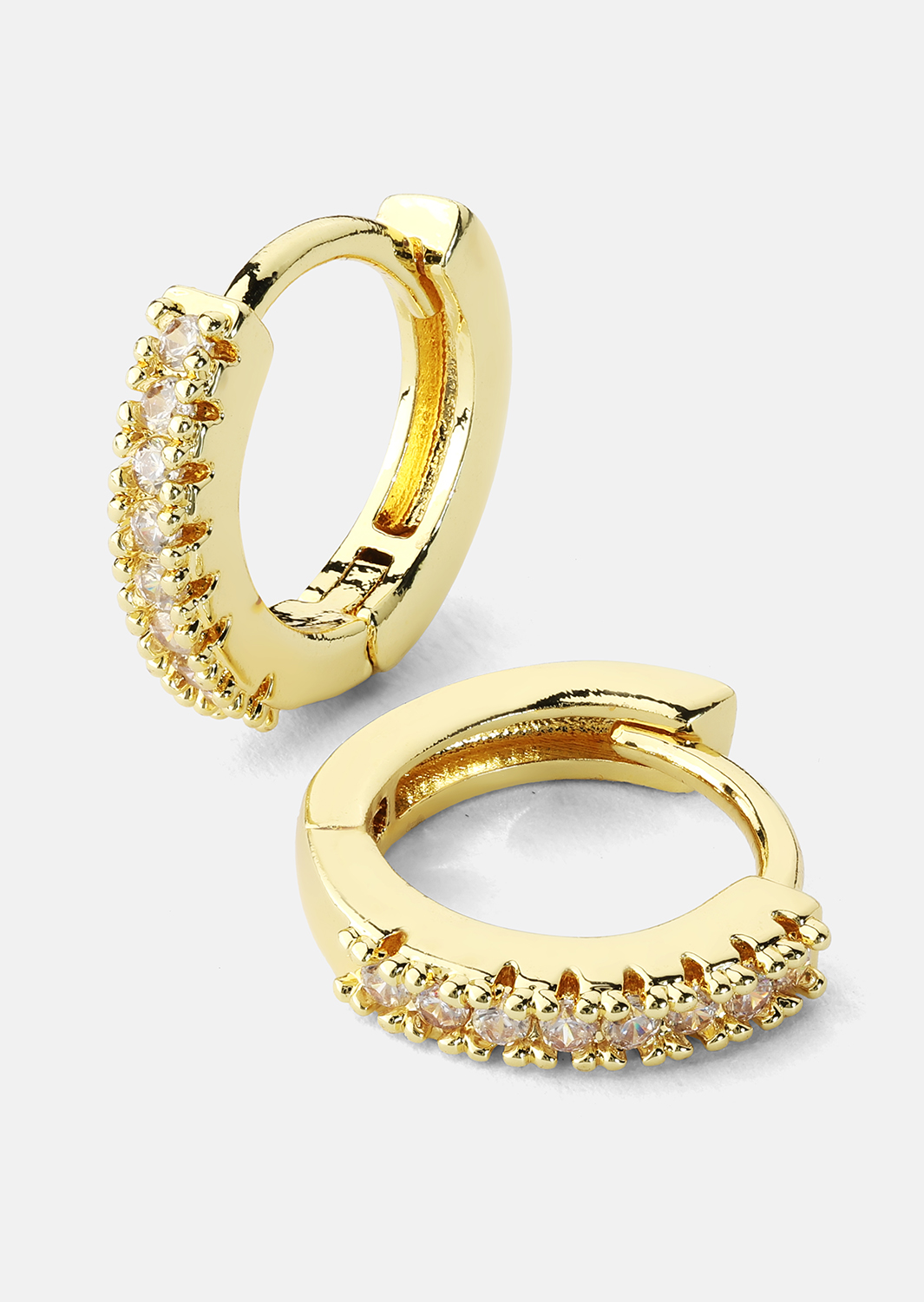 Boucle d'oreille Aitana blanc - 18k Plaquée or