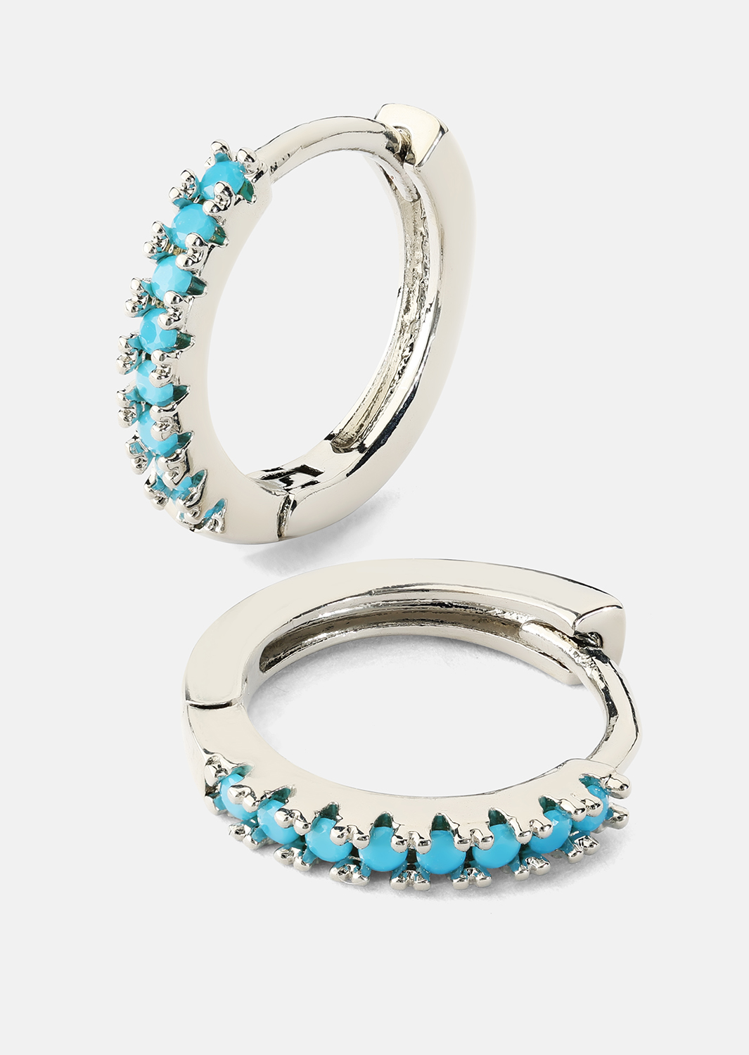 Boucle d'oreille Aitana Bleu- Plaquée argent