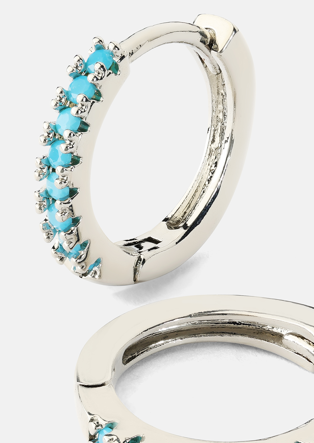 Boucle d'oreille Aitana Bleu- Plaquée argent