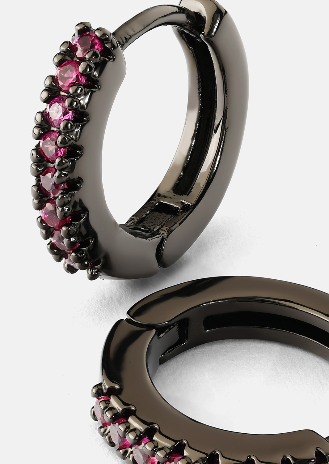 Boucle d'oreille Aitana Rose - Chromée
